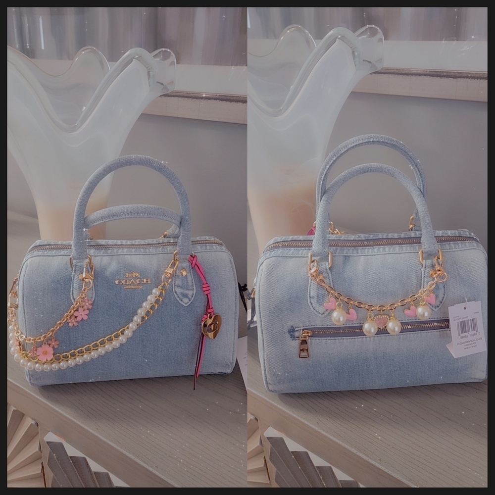Brand New MEDIUM Coach Rowan Light Blue Denim- SAME DAY SHIPPING!!! - Picture 3 of 3